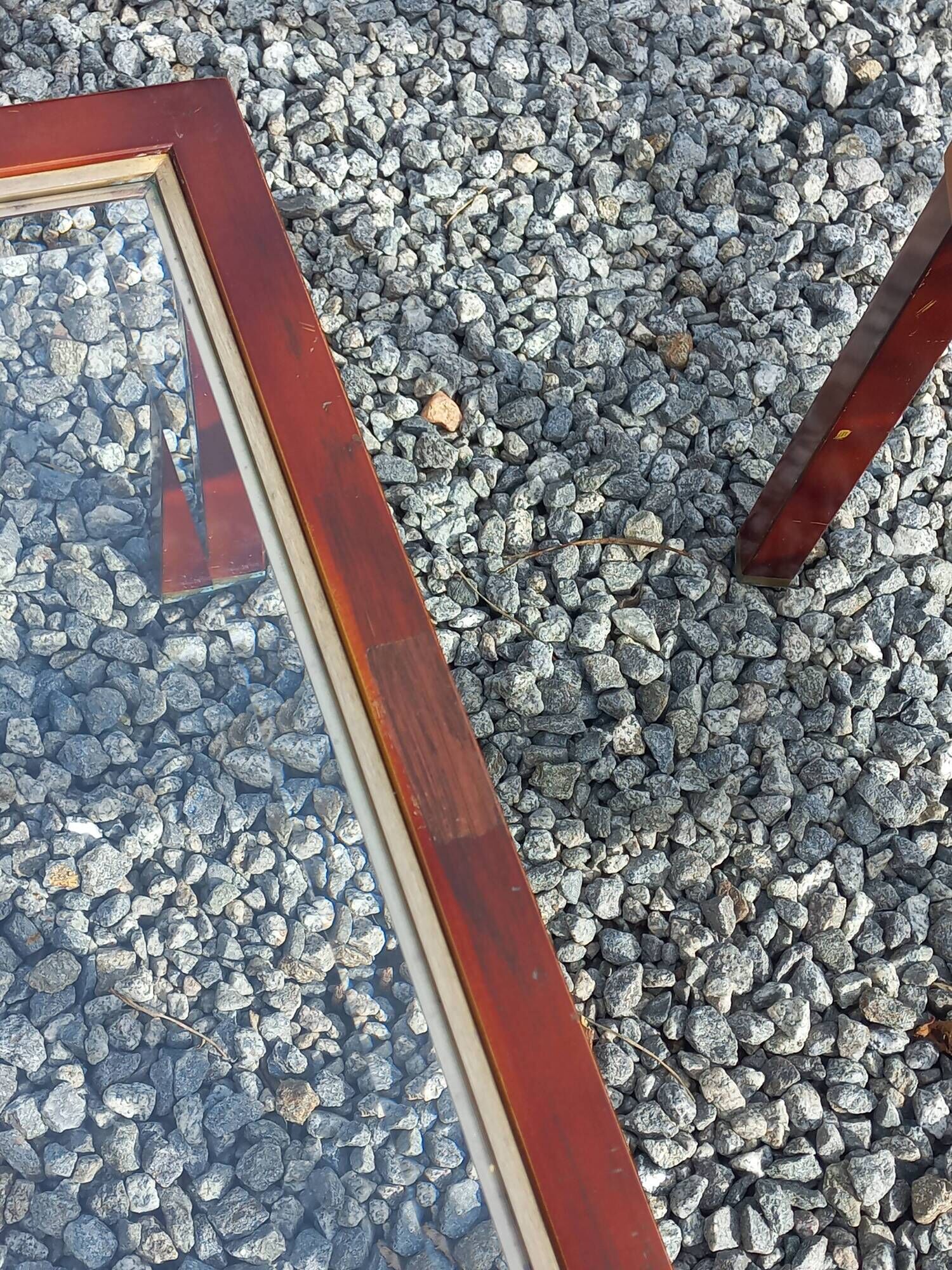 Pair of 1970s side tables in lacquered brass and glass