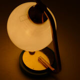 Golden lamp & opal globe
