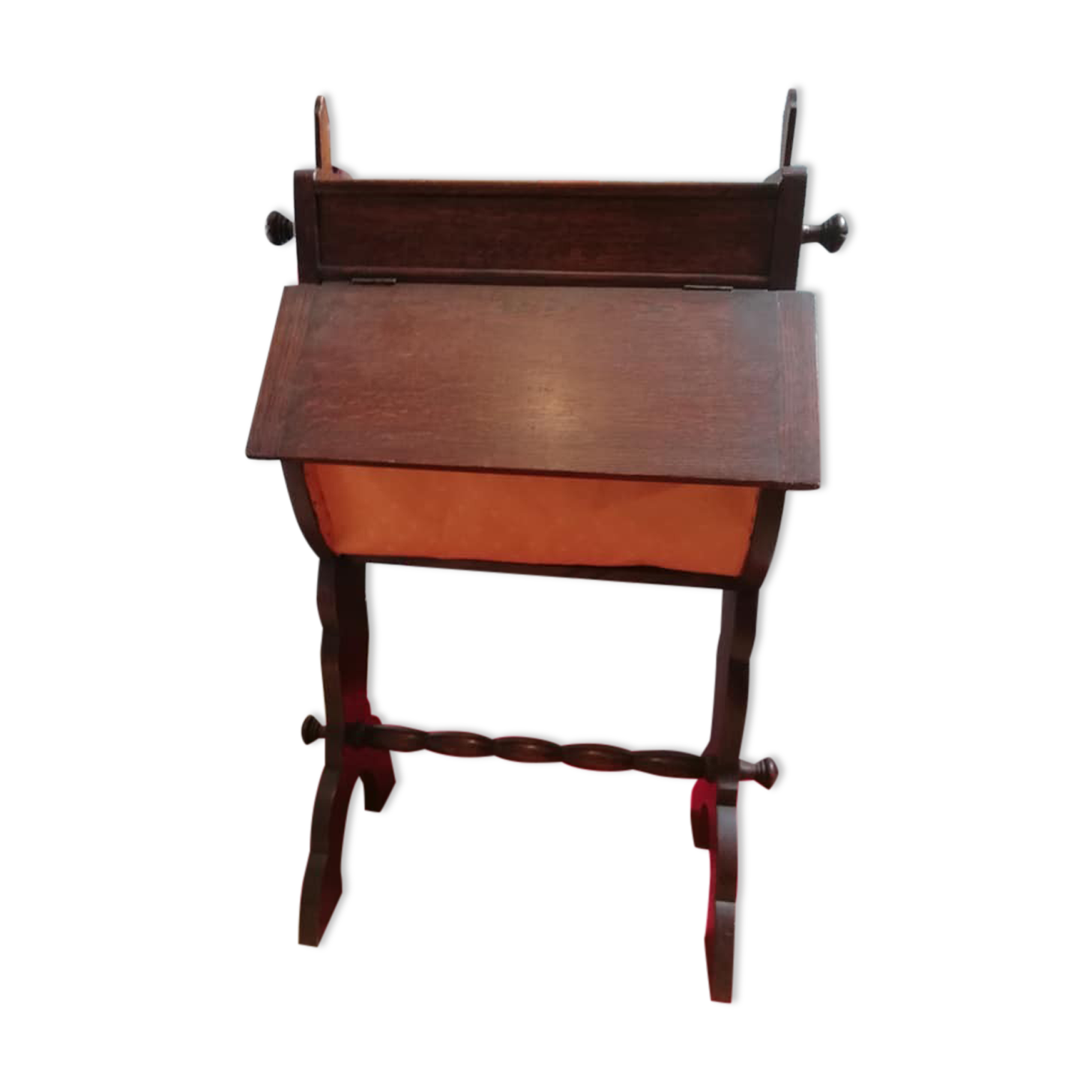 Boîte De Rangement Vintage En Bois Et Métal - Pour Bobines Ou Outils - Ancienne, état Correct Avec Traces D'usure