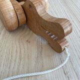 Wooden pull-along crocodile