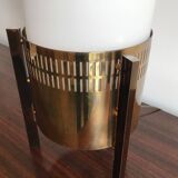 Stilnovo Italian brass glass table lamp 1950s