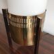 Stilnovo Italian brass glass table lamp 1950s