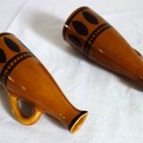 2 Longchamp glazed ceramic pitchers from the 70s