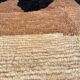 Handwoven natural wool rug, size 150 x 350 cm