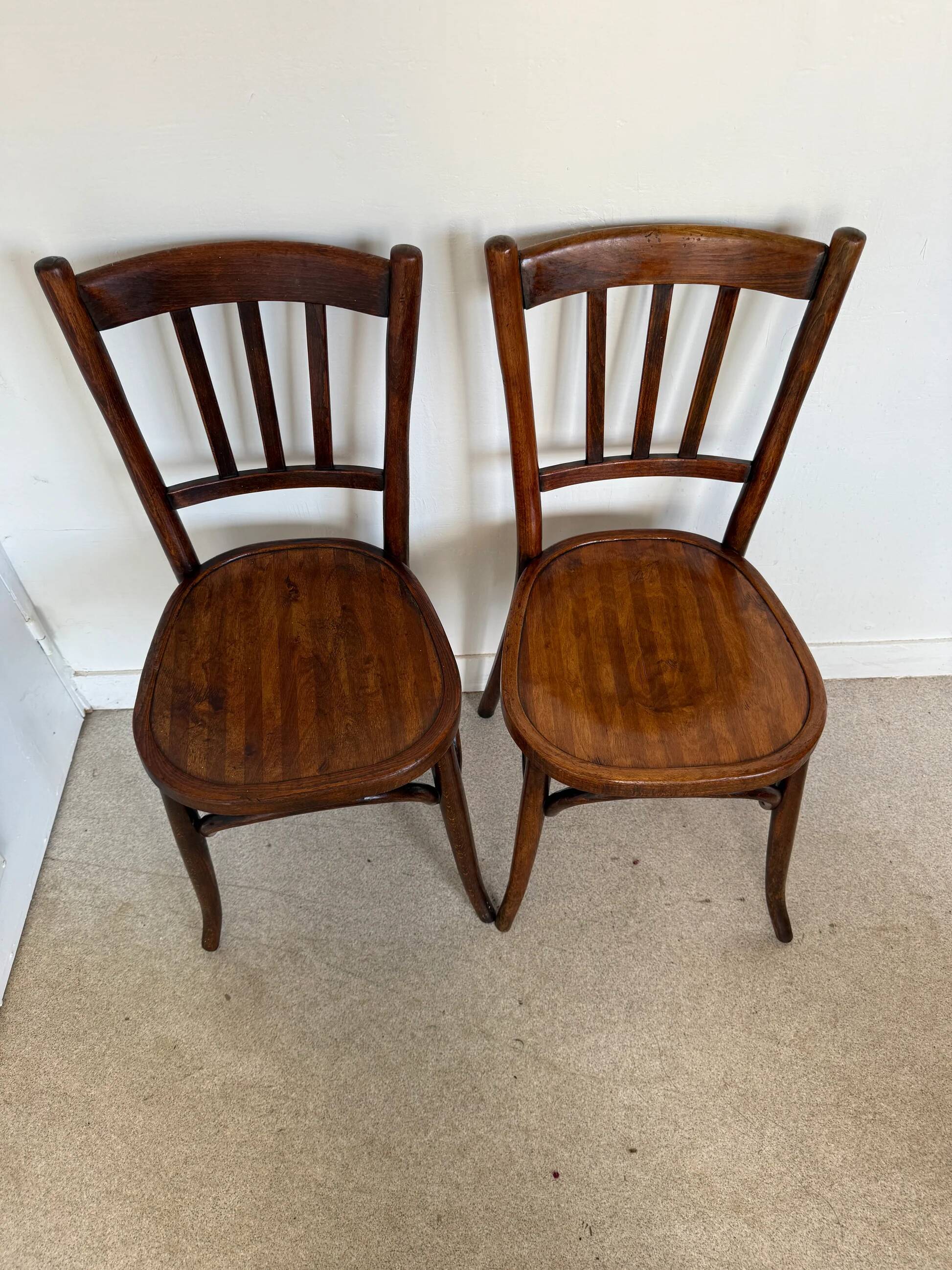 Pair of vintage Baumann bistro chairs