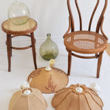 Suspension flowers in braided rafia