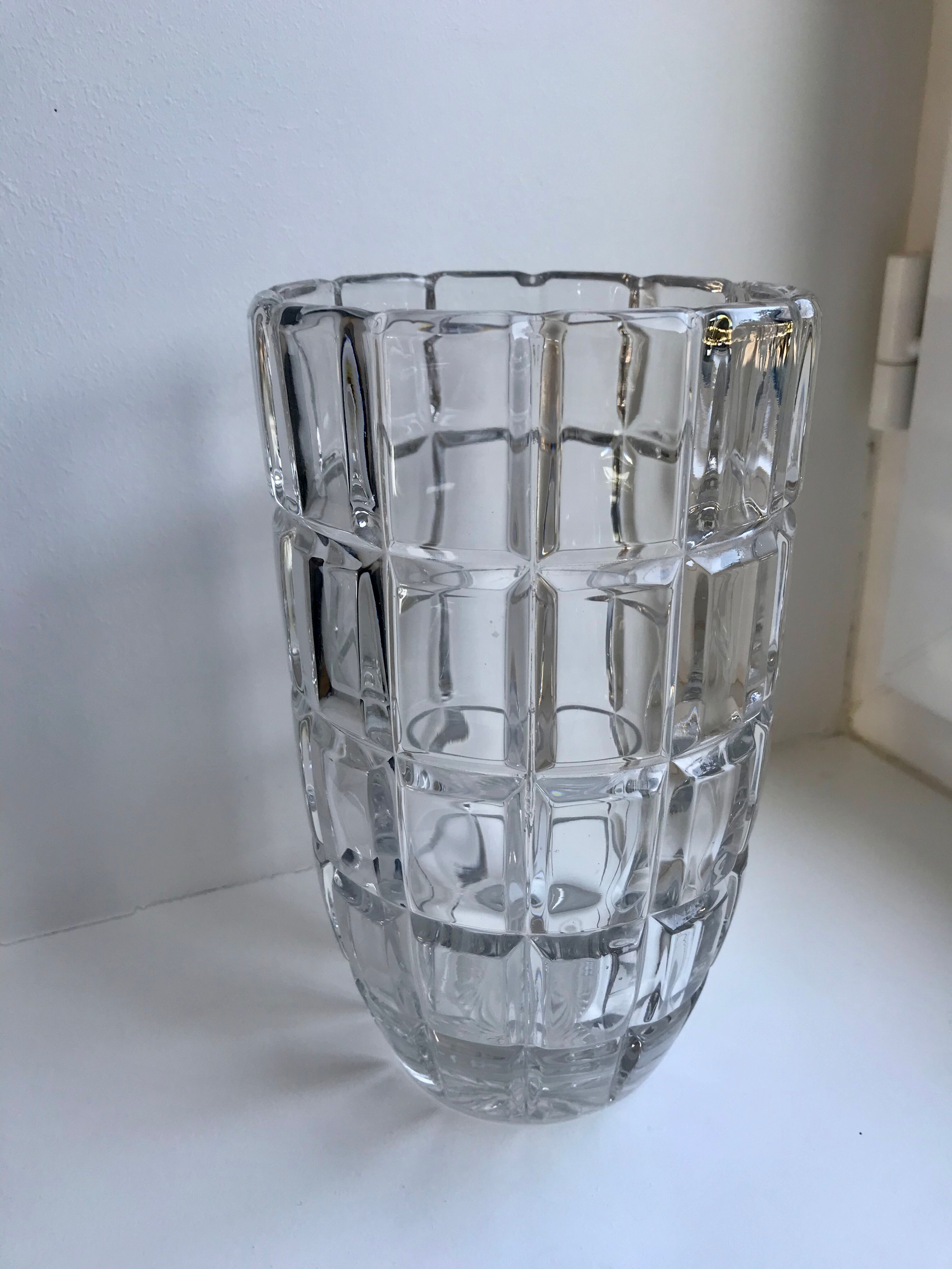 Crystal vase art deco style 30s