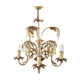 Vintage gilt metal palm chandelier, 1960s