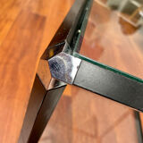 Glass and metal side tables