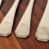 Christofle - Set of 9 America model table forks - Design Luc Lanel - in silver-plated metal