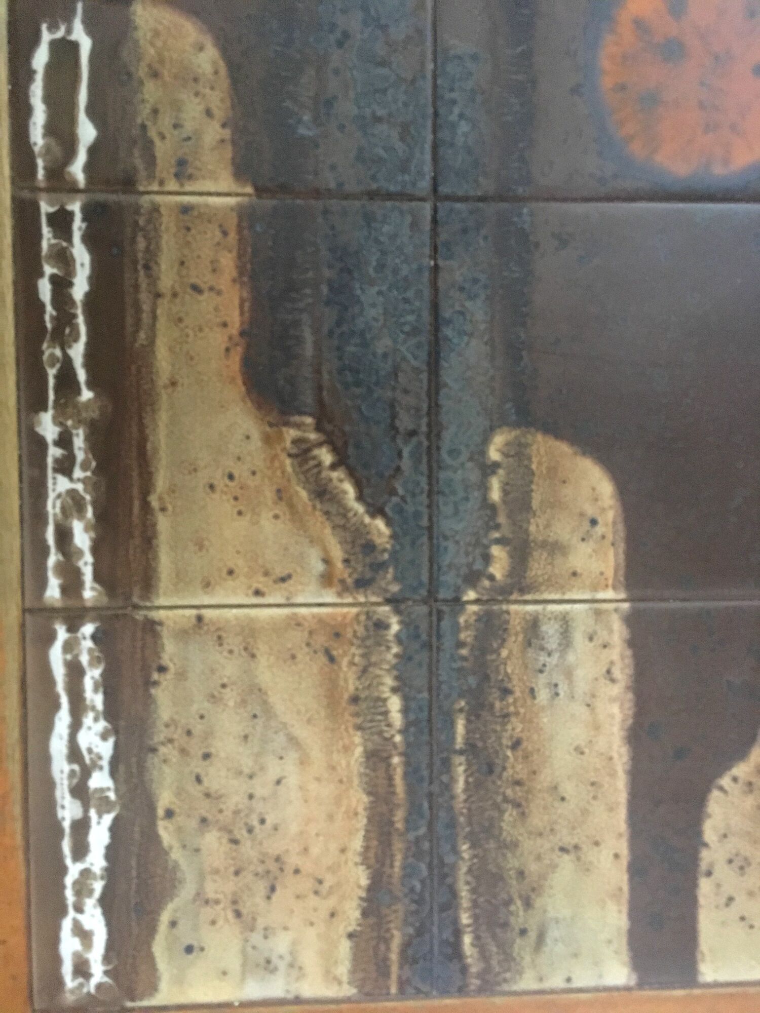 1960s vintage Vallauris ceramic coffee table