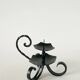 Large wrought iron candlestick, brutalist, 1940 - 16 x 18 cm