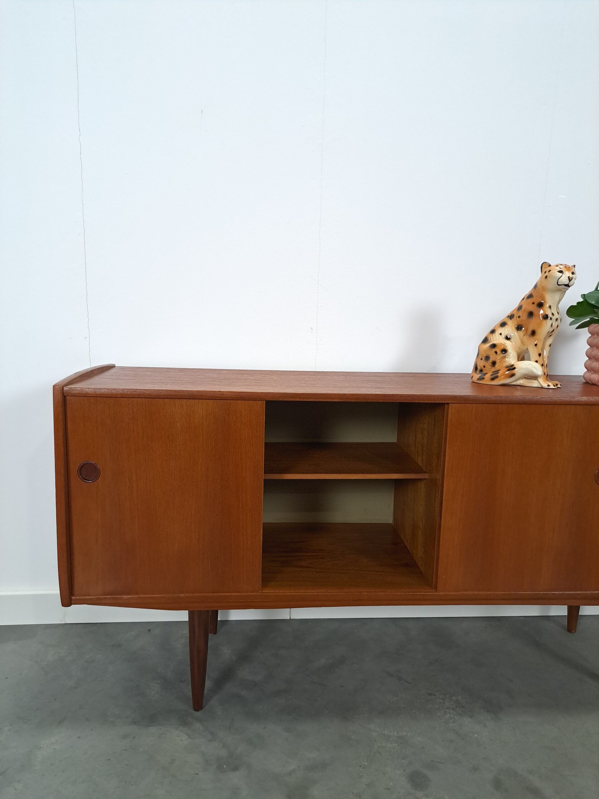 Teak veneer sideboard with drawers from Sweden