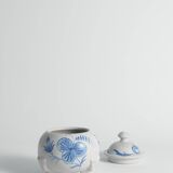 Swedish Grace French Blue Floral Decor Bonbonniere by Allan Eberling, Bo Fajans