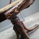 Office chair with curved wood swivel screw and Thonet cannage