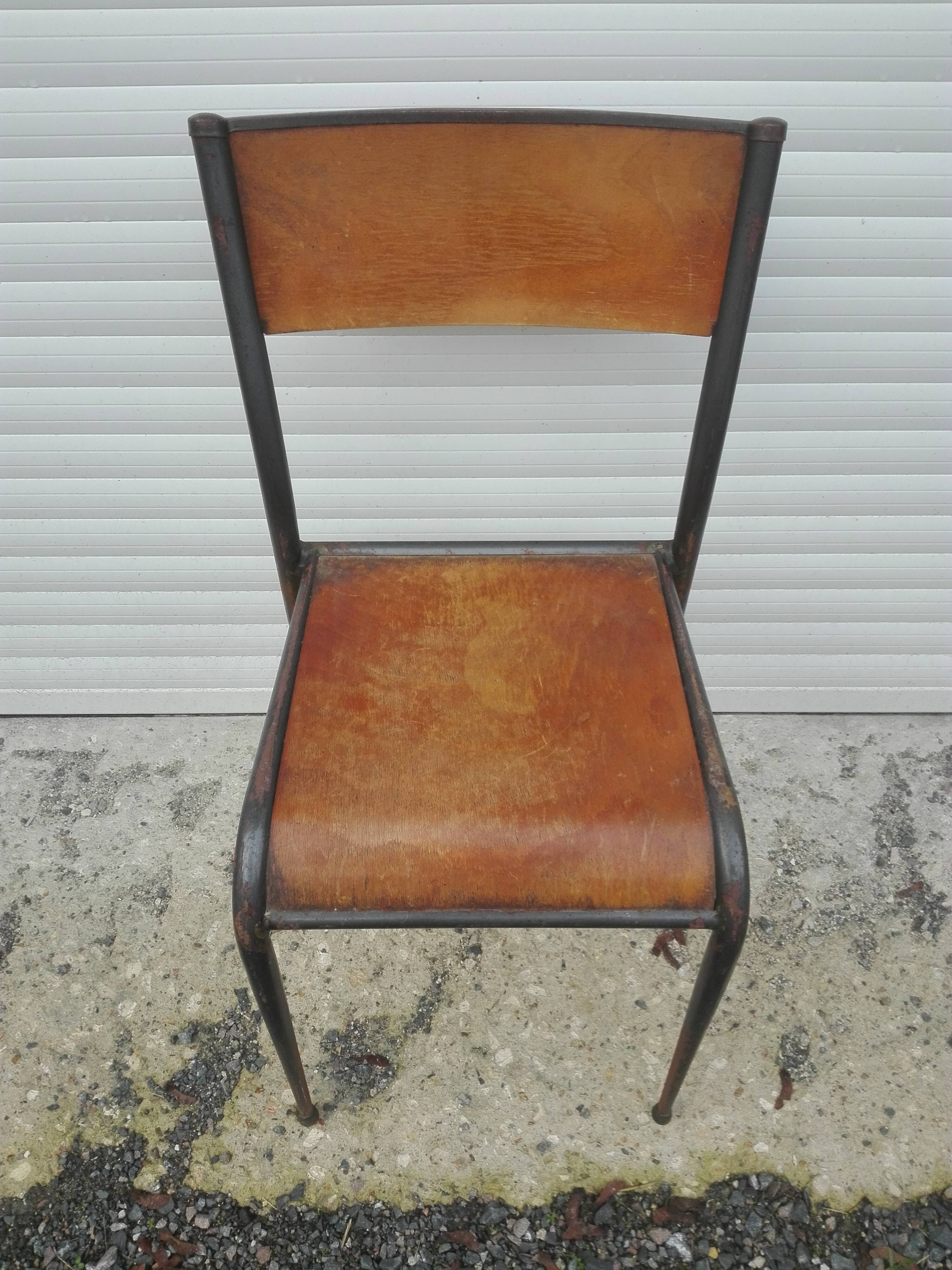 School mullca 510 foot spindle vintage chair