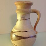 Vase ball scheurich vintage beige ceramic