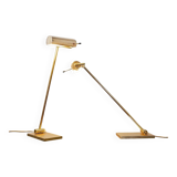 Pair of vintage articulated brass desk lamps - Stéphane Davidts, Belgium