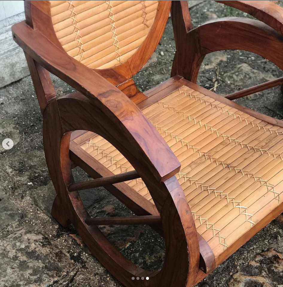 Colonial-style wooden chair