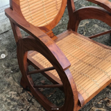 Fauteuil en bois style colonnial