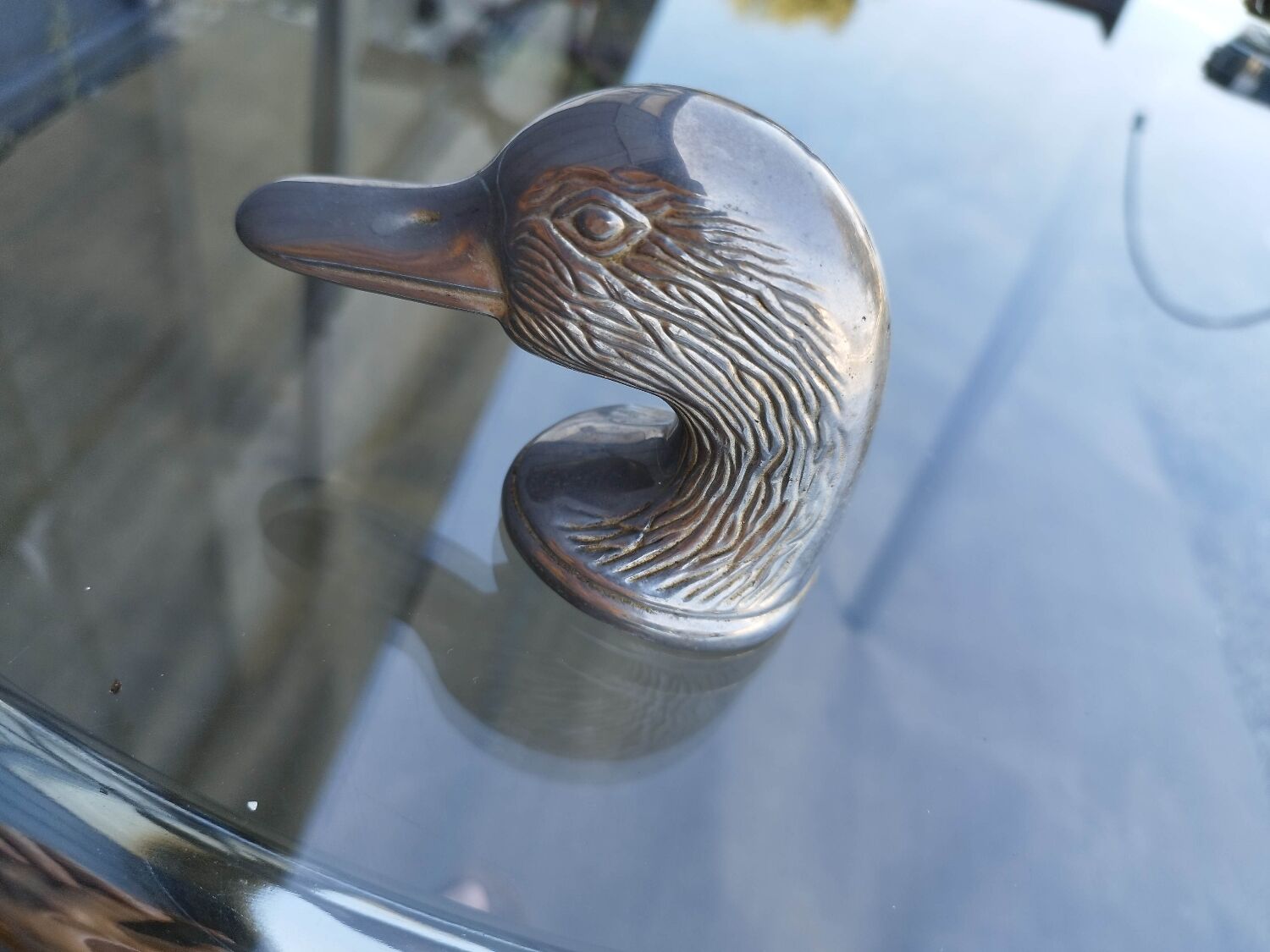 Silver metal duck head bottle opener