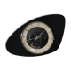 Horloge triangulaire formica noir