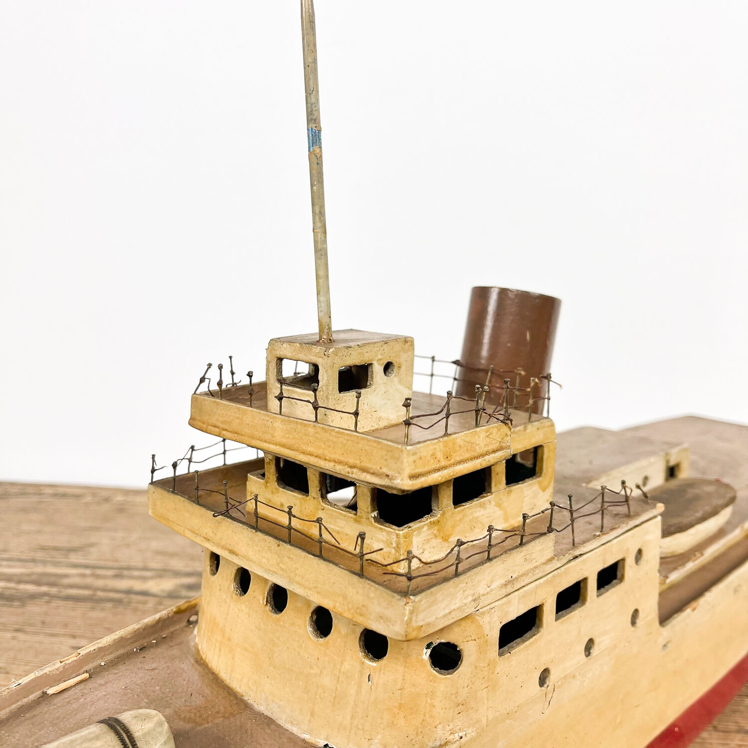 Vintage wooden boat model
