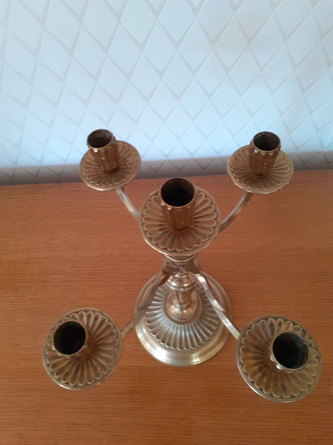 5-light bronze or gilded brass candlestick