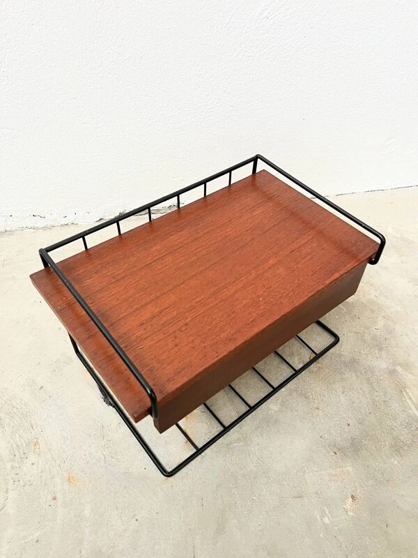 Chevet Mural Suspendu – Teck Mid-Century