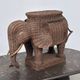 Large vintage wicker elephant plant stand / side table – sculptural bohemian statement