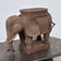Large vintage wicker elephant plant stand / side table – sculptural bohemian statement