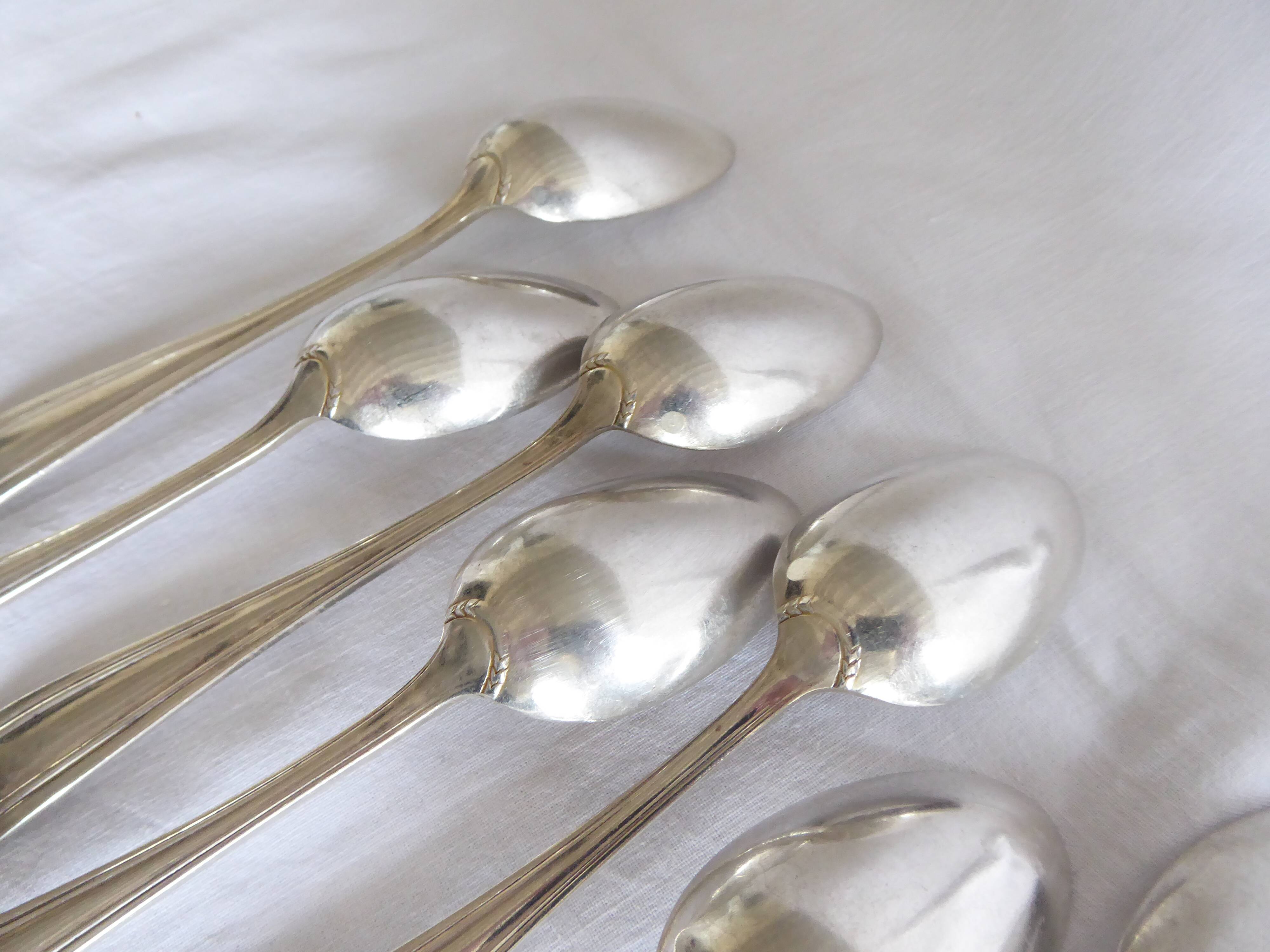 Orbrille JB silver metal cutlery set 37 pieces
