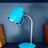 Blue chrome desk lamp