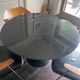 Saarinen Knoll round table in maquina black marble 120cm