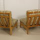 Sofa 2 places convertible into armchairs year 70-80 Solid pine.