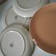 Set of 8 Villeroy & Boch Saar pattern plates, powder pink, 1950s