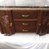Art deco oak vanity