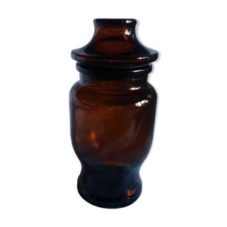Bocal en verre moulé brun Lever