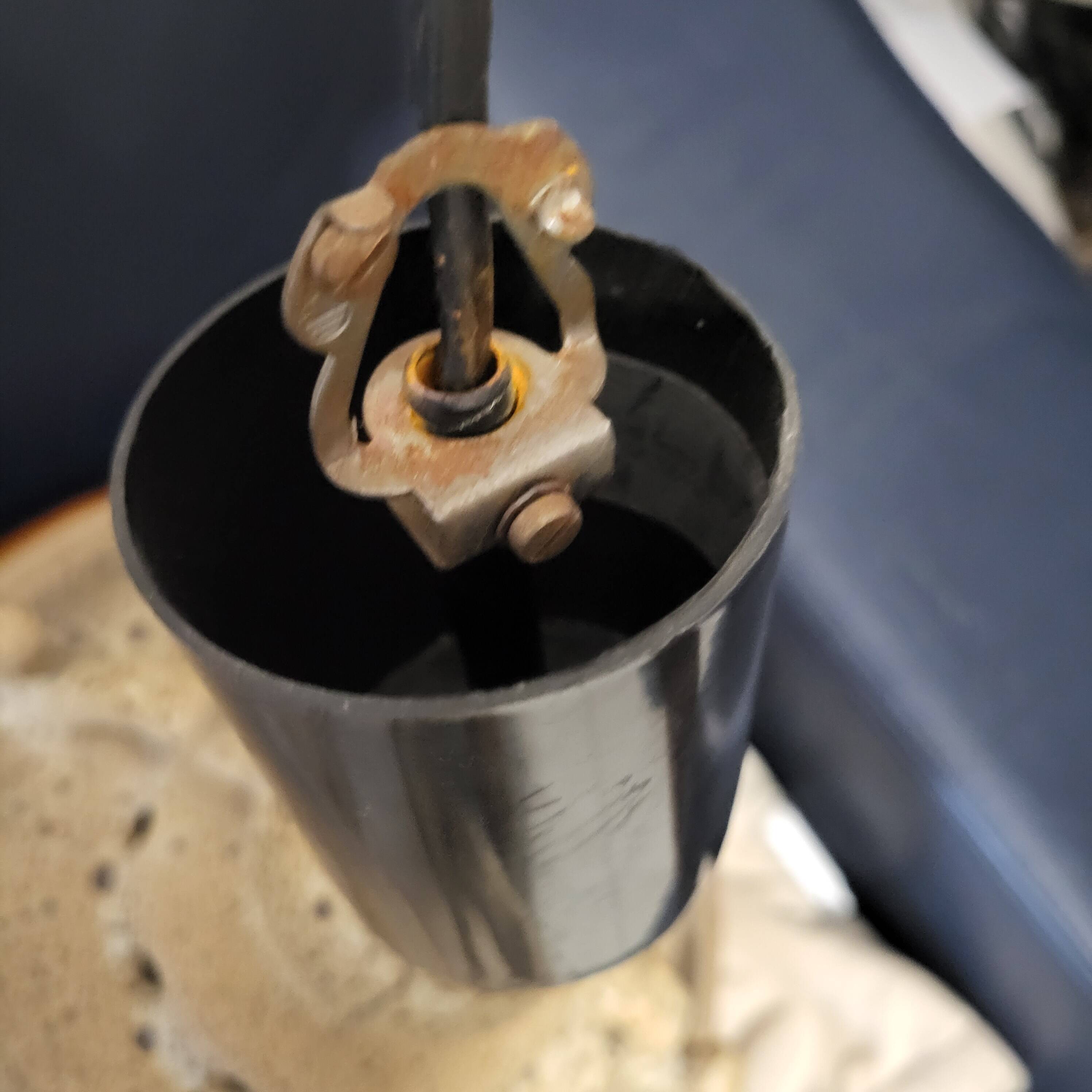 Glazed ceramic pendant light, West Germany 1960-70