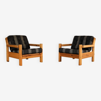 Groupe de sièges vintage | fauteuils | table basse | années 70 | Suède