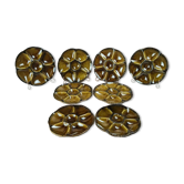 Set of 8 Gien oyster plates, magnificent vintage service.