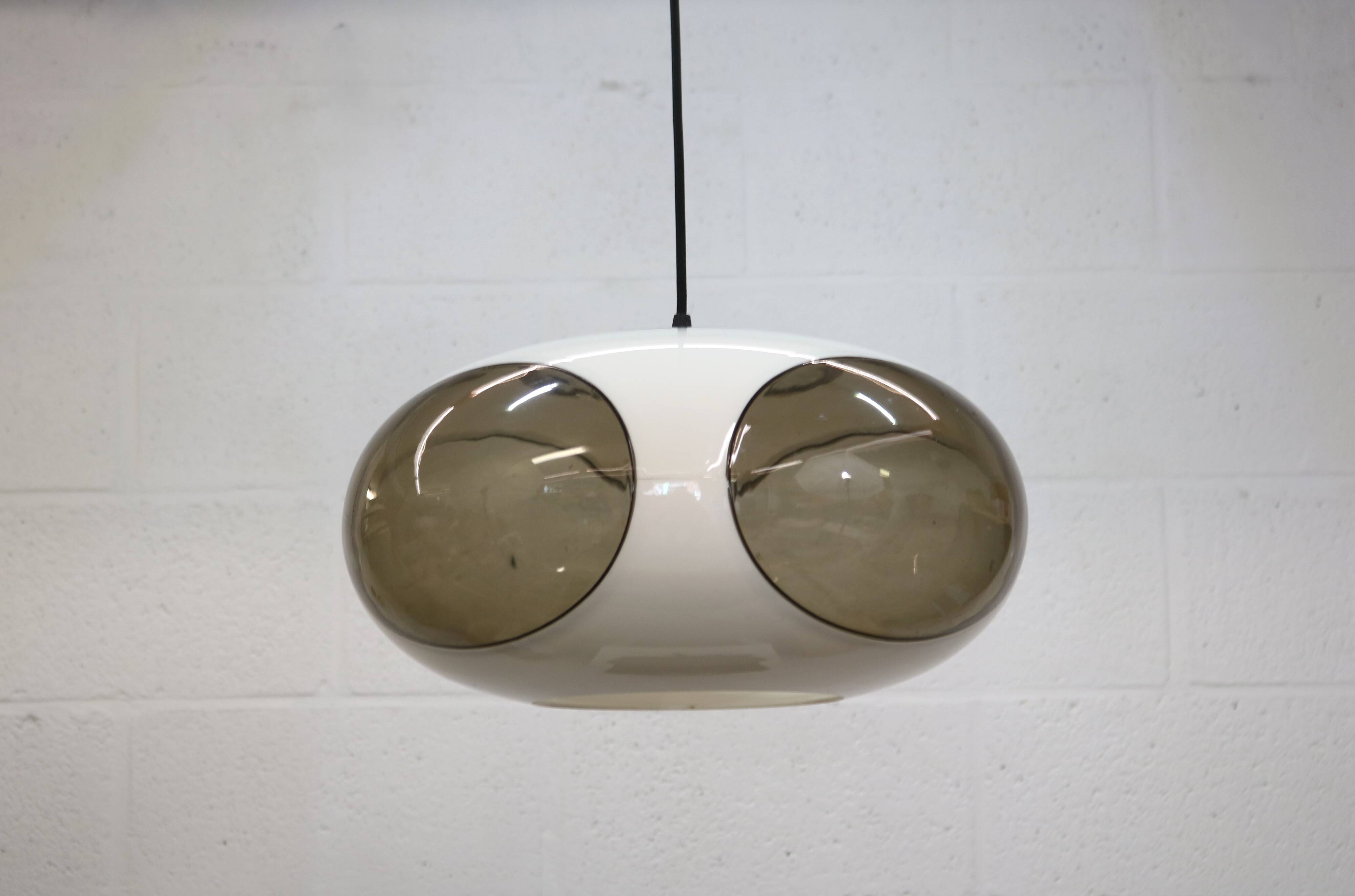 Lampe de plafond UFO à yeux de bug de l'ère spatiale *** Massive *** modèle blanc *** Belgique