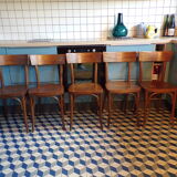 Suite 5 chairs of bistro curved wood