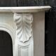 Louis XV style fireplace in white Carrara marble circa 1900