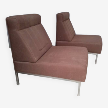 Pair of designer fireside chairs ep 1970