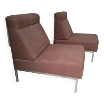 Pair of designer fireside chairs ep 1970
