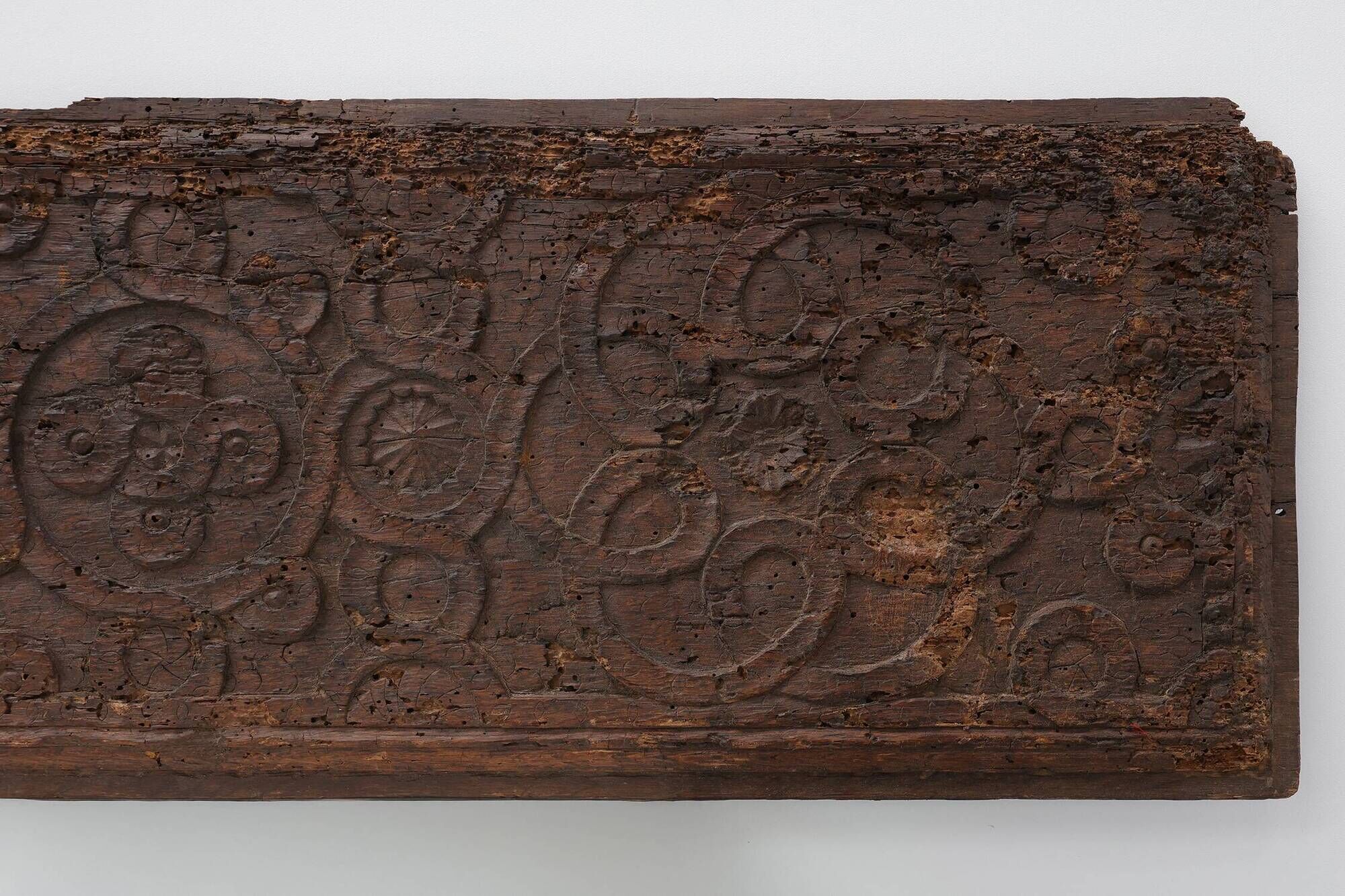 16th Century Gothic Wood Panel from France with Geometric Ornament