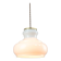 Mid-Century Italian Brass and Opaline Pendant Lamp