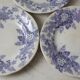 Set of 3 dessert plates Terre de Fer U&C Sarreguemines model "Rubia" late nineteenth