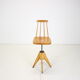 Midcentury wood revolving chair, czechoslovakia, 1970s